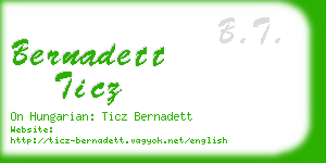 bernadett ticz business card